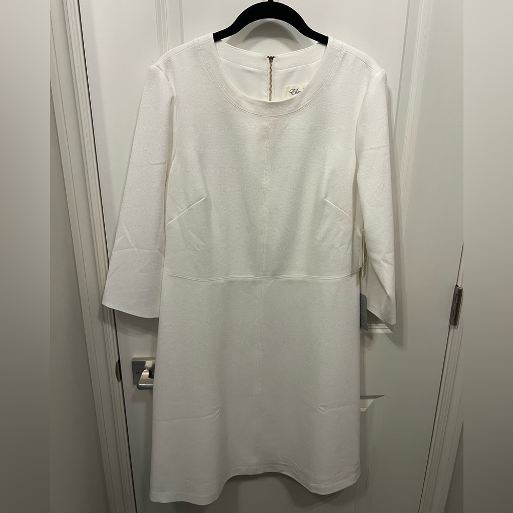 Eliza J - Size 14 - White 3/4 sleeve sheath dress, mini